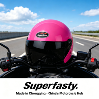 Équipement de protection pour moto, casque ouvert, casque de moto pour les trajets quotidiens en ville, casque de moto personnalisé