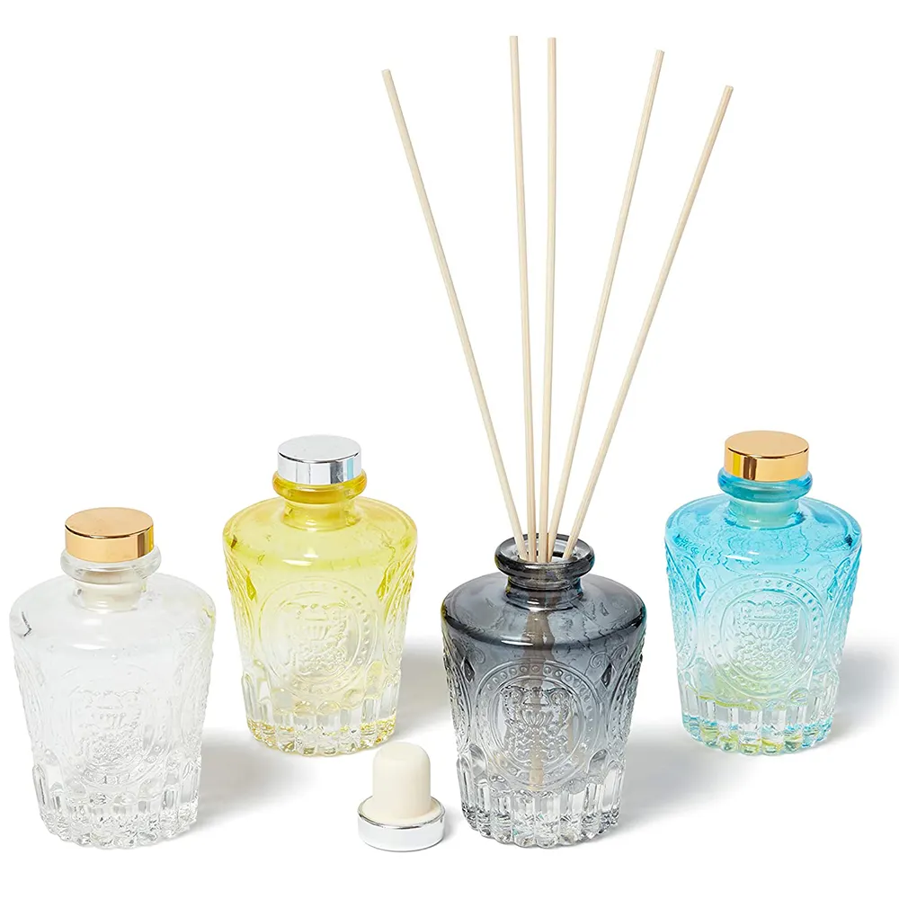 Bouteille décorative en verre, cône, 100/150ml, pour parfum arabe, vente en gros