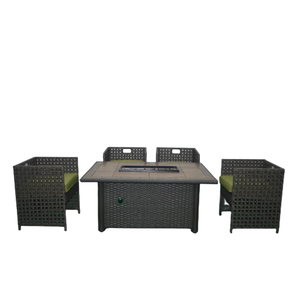 Fabbrica di Guangdong all'ingrosso moderno all'aperto rettangolo acciaio fuoco Pit <span class=keywords><strong>tavolo</strong></span> giardino propano vimini Firepit Set per Patio - Product Image 3