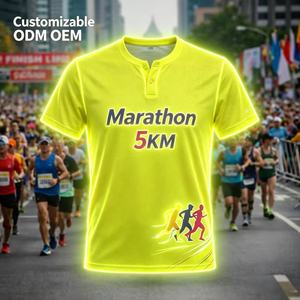 Camisetas de Running para Maratón al por Mayor, Camisetas Publicitarias con Impresión 3D, Camisetas de Poliéster con Logotipo Personalizado, Camisetas Blancas para Sublimación - Product Image 1
