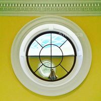 Alucasa Fenêtre circulaire à pivot rond en aluminium antique australien de haute qualité qui s'ouvre avec verre trempé