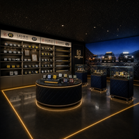Aménagement de magasin d'éclairage LED automobile B2B avec présentoirs de produits, planification de l'aménagement et conception de la décoration