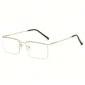 Lunettes de lecture presbyopes anti-lumière bleue de haute qualité 2025, monture demi-cerclée en métal pour hommes - Product Image 4