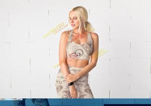 Pantalones de Yoga sin costuras para mujer, mallas de tela de nailon para Fitness, ropa activa, venta al por mayor, listo para enviar - Product Image 4