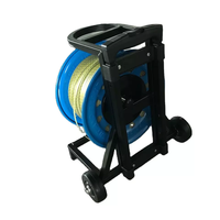 Sondeur de niveau d'eau pour forage de 300 m avec enrouleur de ruban en acier, sondeur de niveau d'eau pour puits profonds pour le forage et la surveillance des eaux souterraines