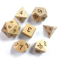Dés en bois polyédriques personnalisables mdn jeu interactif octaédrique tétraédrique commande en gros avec coffrets cadeaux