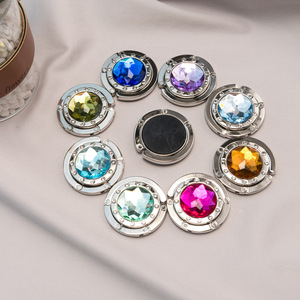 Portable pliant métal sac à main <span class=keywords><strong>cintre</strong></span> crochet femmes Bling diamant pliable sac à main crochet Table <span class=keywords><strong>cintre</strong></span> <span class=keywords><strong>support</strong></span> - Product Image 6