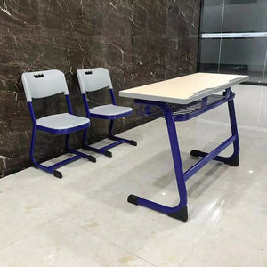 Meilleure vente de mobilier scolaire, table et chaise double en bois pour élèves, <span class=keywords><strong>prix</strong></span> des ensembles scolaires - Product Image 2