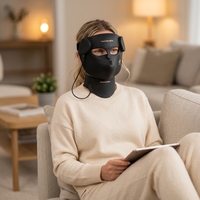 Masque facial en silicone médical à LED pour la thérapie par lumière rouge, haute irradiance, utilisation à domicile, photothérapie