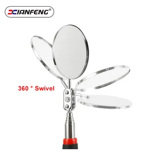 Under Car Detection Telescoping Inspection Mirror 2" Round Mirror Automotive Tool 360 Swivel Inspection Mirror XIANFENG