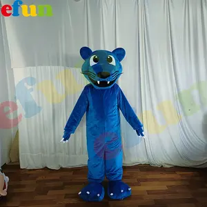 Funtoys Adult Popular Leopard Mascot Costume Custom Made, blue cat Mascots Costume For Party