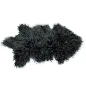 Wholesale high quality 100% real genuine mongolian lamb fur blanket