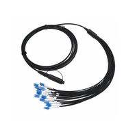Kabel Drop Fiber Optik 24 Core Hardened MPO ke LC Fanout Tahan Air untuk Luar Ruangan Single Mode OS2 Pre-terminated
