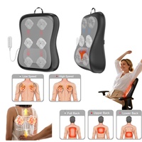 Masseur Shiatsu pour le dos et la nuque pour soulager la douleur, massage profond des tissus, massage du dos avec chaleur, pétrissage 3D