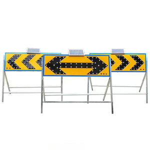 Xách tay nhôm độ sáng cao dọc linh hoạt LED mũi tên hướng dẫn giao thông năng lượng mặt trời Powered nhấp nháy Dấu hiệu cảnh báo an toàn - Product Image 1