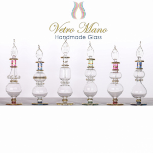 Botella de Perfume de vidrio soplado egipcio-botella difusora de perfume de vidrio herbario - Product Image 1