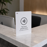 Nouvelle carte de visite professionnelle en PVC imperméable de qualité supérieure avec puce NFC ISO 14443A pour utilisation hôtelière, support de menu