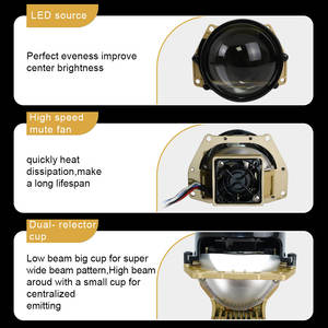 Faro Delantero Láser con Lente de Proyector Bi-LED Súper Brillante de 3 Pulgadas, IP68 Resistente al Agua, 6000K, 140W, 14000LM, Ajuste Universal para Automóviles - Product Image 3