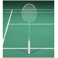 Vente en gros d'usine, raquettes de badminton professionnelles de haute qualité, en acier, avec manche en PU souple et léger, pour joueurs avancés, intérieur/extérieur