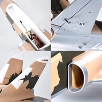 FMS EDF RC Sport Jet 90mm Super Scorpion V2 PNP 6S 8S 120 ESC EPO Ventilateur à 12 pales Servo numérique en métal Peinture camouflage orange