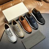 Baskets en cuir de marque de créateur, à lacets, style rétro, en cuir de vachette pleine fleur, décontractées et élégantes, style italien, luxe original