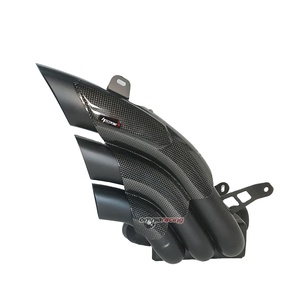 Vente chaude Hpcorse moto échappement Hydrotre sans lacet céramique Inox noir couverture carbone homologué pour Mv Agusta Dragster 800 - Product Image 1