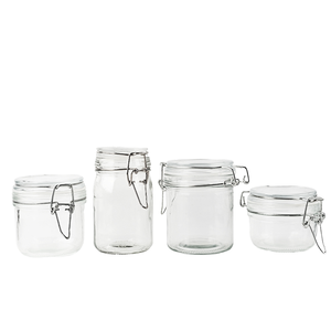 Mini pots en verre avec couvercle à clip de 60 ml et 100 ml <span class=keywords><strong>pour</strong></span> épices et sel - Product Image 3