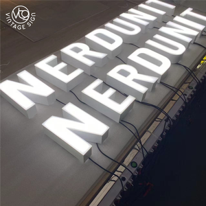 Tùy chỉnh Led kênh kim loại chữ 3D Logo sử dụng ngoài trời phía trước thắp sáng Acrylic dấu hiệu signage biển hiệu - Product Image 2