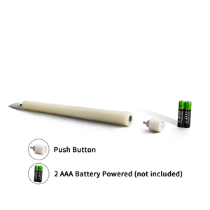 Candela LED Mermei Fatta <span class=keywords><strong>a</strong></span> Mano, Affusolata, Senza Fiamma, in Cera di Paraffina Ecologica, Alimentata <span class=keywords><strong>a</strong></span> <span class=keywords><strong>Batteria</strong></span> con Controllo <span class=keywords><strong>a</strong></span> Pulsante - Product Image 5