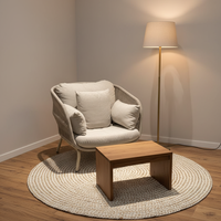 Fauteuil de patio surdimensionné moderne résistant aux intempéries, avec protection UV, en corde et structure en fer antirouille, idéal pour le jardin et le bord de la piscine