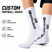 Chaussettes de football antidérapantes avec logo personnalisé, chaussettes de sport athlétiques, chaussettes de compression respirantes, vente en gros