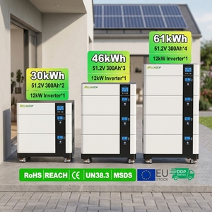 Paquete de Baterías de Litio para Europa, Sistema de Energía Solar de 12Kw, 15Kw, 16Kw, 30Kw, 60Kw, 48V, Almacenamiento de Energía Solar Híbrida - Product Image 1
