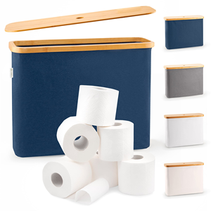 Ultimate Modern Bathroom Organizer Bamboo <b>Storage</b> Basket for Toilet Paper Household Accessories Holder - Product Image 3