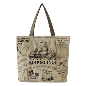 Sac fourre-tout en toile japonaise pour femme, idéal pour les étudiantes et les trajets quotidiens, nouvelle collection printemps, avec fermeture éclair, imprimé, grande taille - Product Image 5