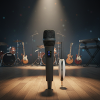 Microphone à condensateur sans fil UHF portable Aidi, certifié CE, universel, pour conférences en extérieur, chant, scène, métal