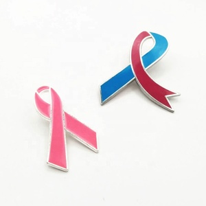 เข็มกลัดติดปกเสื้อรูปหัวใจสีชมพูสำหรับคนรักการรับรู้มะเร็ง - Product Image 6