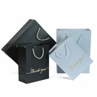 Bolsa de Papel Negra de Lujo con Impresión en Dorado para Negocios Minoristas, Boutiques, Bolsas de Regalo de Alta Calidad