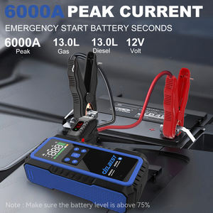 Démarreur de Voiture Haute Capacité avec Gonfleur de Pneu 32000 mAh 13,0 L Essence et 13 L Diesel Taille de l'Appareil Principal 110x55x220 mm - Product Image 4