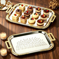 Grensoverschrijdende licht-luxe ijzeren schaal voor snacks, snoep, desserts & fruit voor woonkamer, hotel, restaurant, bruiloftdecoratie