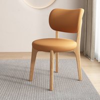 Chaises de salle à manger modernes et contemporaines, revêtement en similicuir, structure en bois massif, dossier ergonomique, meubles de salle à manger durables pour la maison