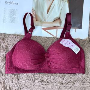 Nouveau sous-vêtement féminin Floral grande taille <span class=keywords><strong>gros</strong></span> buste poitrine Push up respirant soutien-gorge sous-vêtement sans fil - Product Image 4