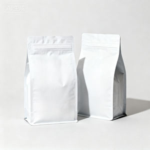 أكياس قهوة سوداء من رقائق الألومنيوم بسعة 250 جرام و500 جرام و1 كيلوجرام مع صمام وقاع مسطح، أكياس تعبئة قهوة بسعة 5 رطل مع صمام وسحاب - Product Image 2