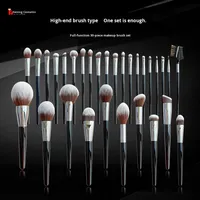 Kuas Eyeshadow bedak rambut sintetis Lembut 30 potong profesional High-End Set Makeup wajah seniman menggunakan produk Makeup