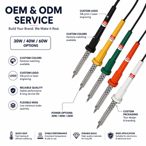 Fer <span class=keywords><strong>à</strong></span> souder électrique professionnel avec poignée brillante - chauffe rapide (250°C) ° C-450 ° C) adapté <span class=keywords><strong>à</strong></span> l'<span class=keywords><strong>électronique</strong></span> et <span class=keywords><strong>à</strong></span> la soudure - Product Image 2