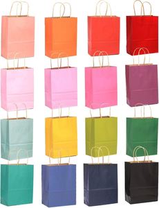 Custom Logo Printed Recyclable Kraft PaperTote Bags for <b>Coffee</b> <b>Takeaway</b> Clothing Shopping Gift Packaging Promotional - Product Image 2
