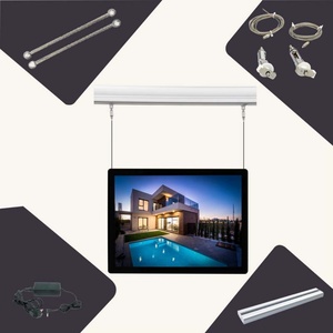 Kingwe-<b>star</b> Crystal <b>Led</b> Rectangle A4 Size Acrylic Frame Cable Hanging Glow Border Real Estate Window Display <b>Light</b> Box - Product Image 6