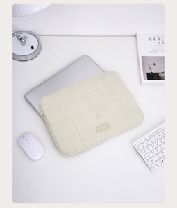 持ち運び可能なポリエステル製パフィーラップトップスリーブ、ハンドルとショルダーストラップ付き、MacBook/<span class=keywords><strong>Dell</strong></span>/HP 13-14インチのラップトップ用 - Product Image 6