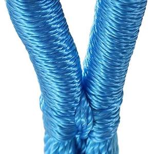 Hamaca Woqi de Alta Resistencia con Cuerda Azul, Capacidad de 880 lb, Uso en Interiores y Exteriores, Superficie de Algodón Duradera - Product Image 1