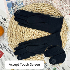 Gants chauds d'hiver MIO à imprimé léopard pour femmes, gants courts extensibles, gants tactiles pour écran, gants de conduite pour femmes, mitaines à doigts complets pour l'extérieur - Product Image 2