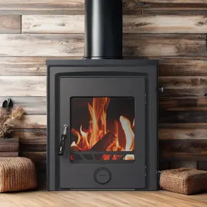 Wood Burning Stove Indoor Modern Fireplace Indoor Insert Wood Stove